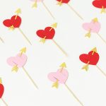 Red Heart Arrow Cupcake topper Red Pink Heart Cupake Toppers Picks Cake Topper Decoration for Sweet Love Theme Wedding Engagement,Valentine's Day Bridal Shower Party Cake Decors (20pcs Red and Pink Arrow heart)