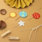 Space Astronaut Cupcake Toppers Planet Rocket Spaceship Trip to the Moon Star Cupcake Food Picks Universe Outer Space Theme Baby Shower Kids Birthday Party Cake Decorations