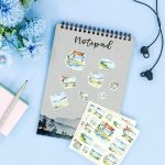 Vintage Journaling Stickers Book Scrapbooking Supplies for Adults and Kids, Great for Planners, Stationery, Junk Journal and Crafts - 24 leaf book with 6sticker sheets (Nautical)